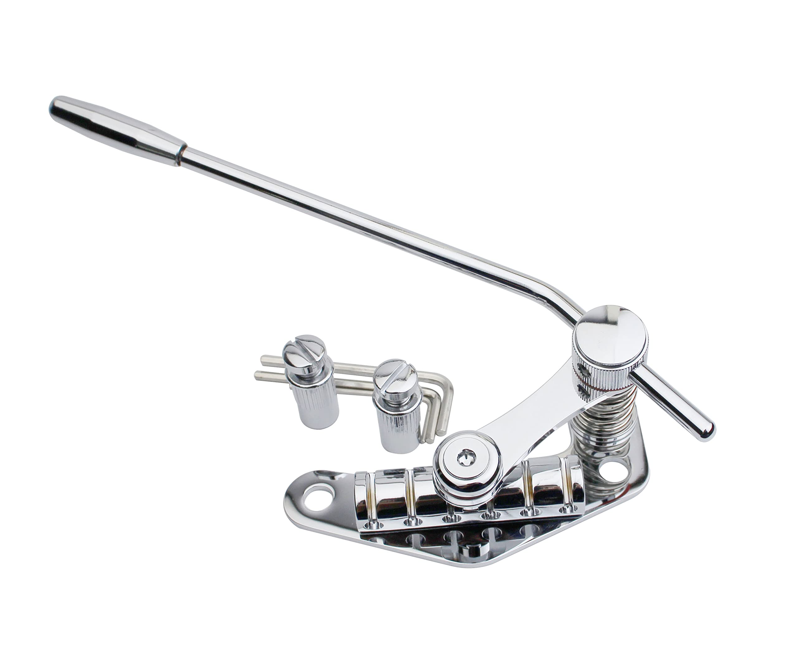 Guyker Tune-O-Matic Style Electric Guitar Bridge Stop Bar Tailpiece Tremolo Compatible with LP SG Guitars TM85, Chrome